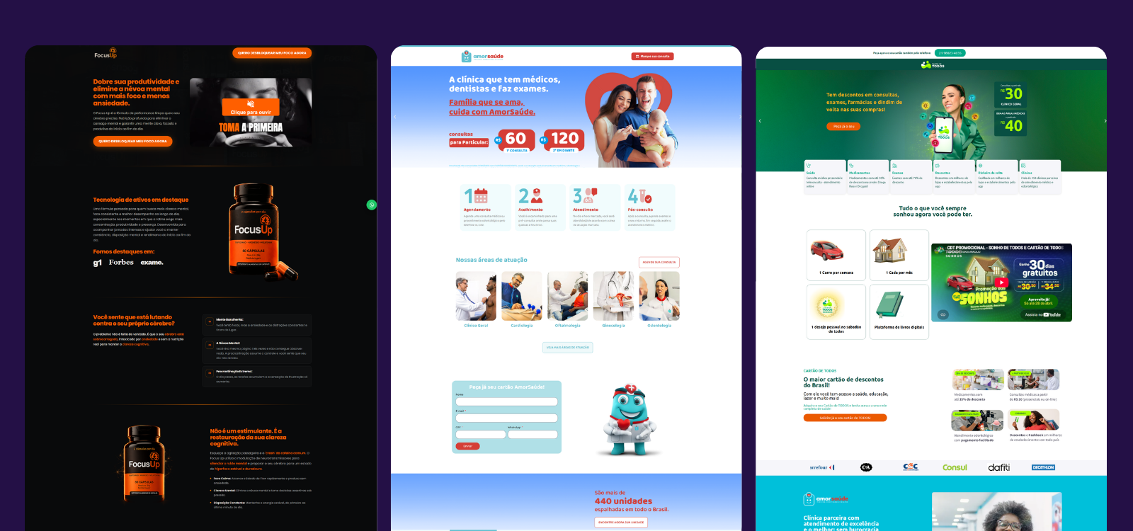 Exemplos de landing pages e páginas de vendas